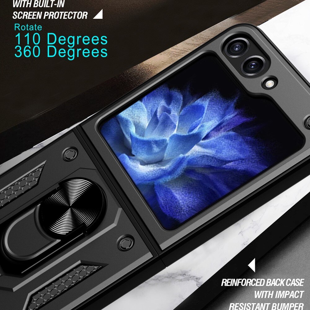 Hybridskal Tech Ring Samsung Galaxy Z Flip 6 svart
