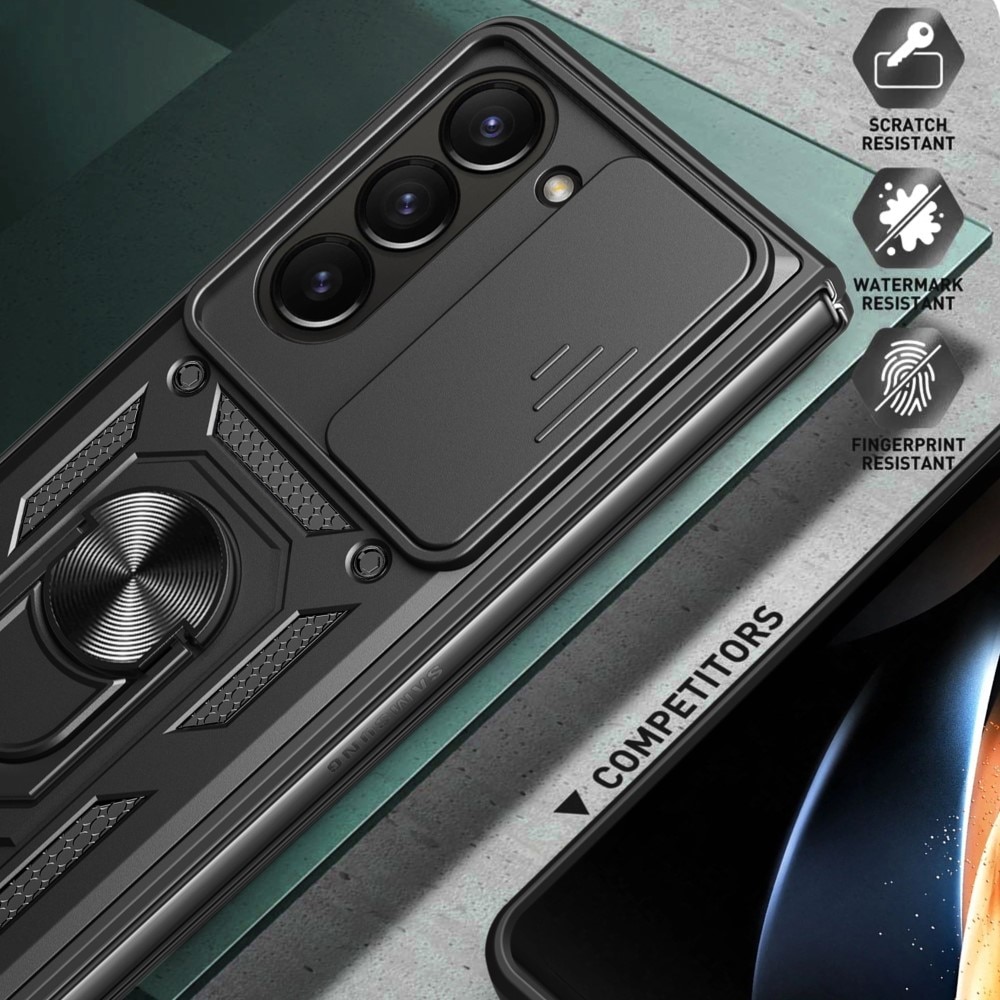 Hybridskal Ring+Kameraskydd Samsung Galaxy Z Fold 6 svart