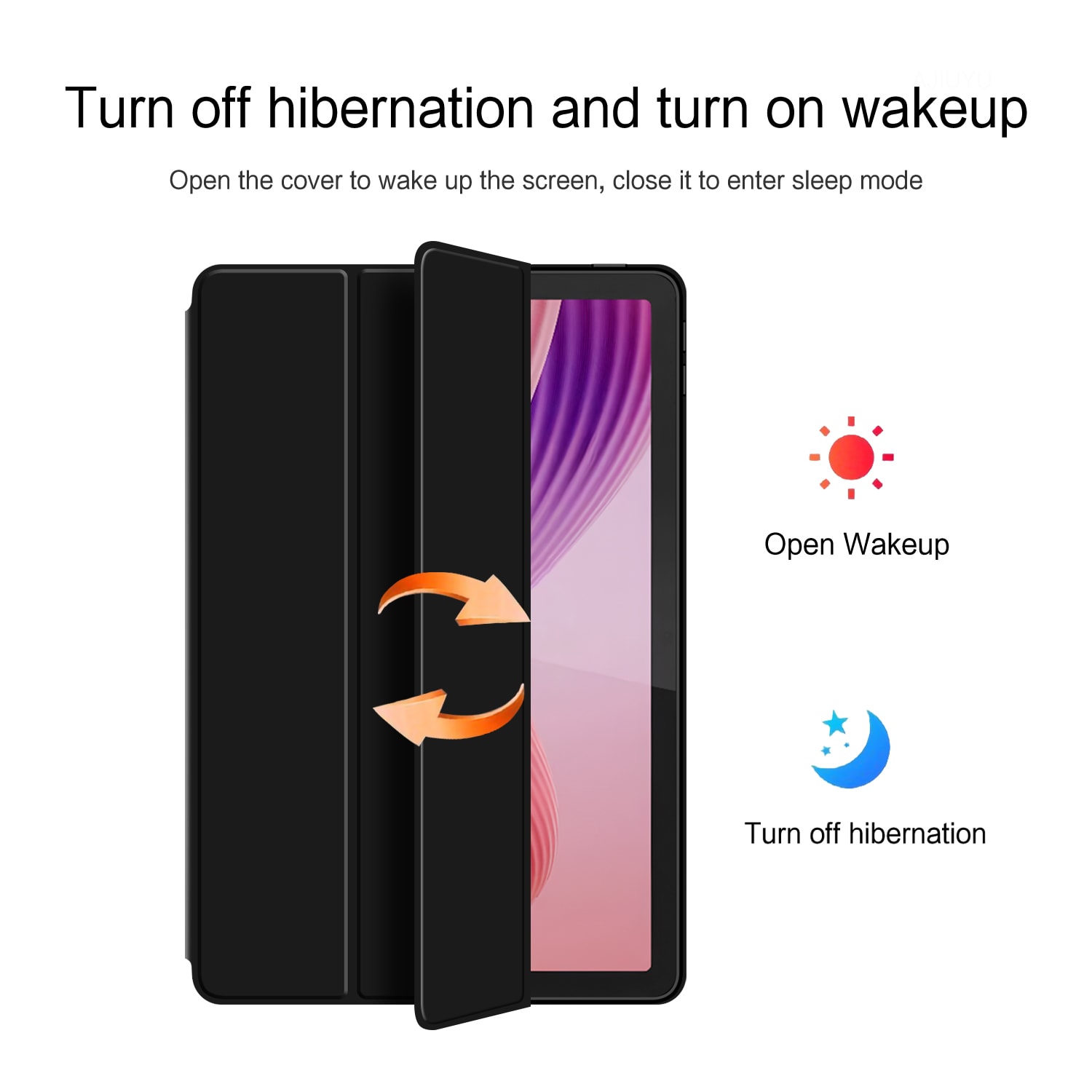 Fodral Tri-fold  Lenovo Tab 10.1 (2025) Svart