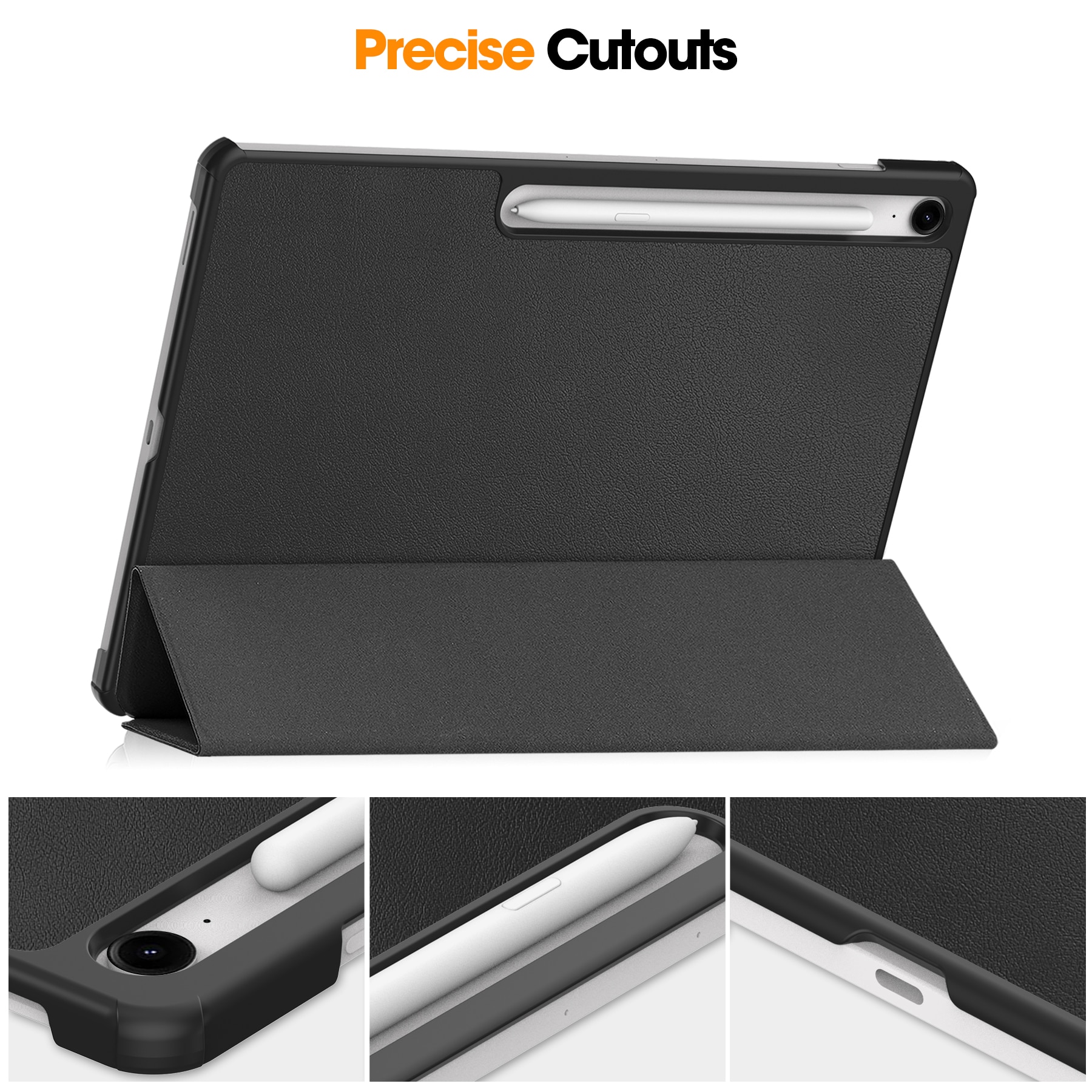 Fodral Tri-fold Samsung Galaxy Tab S10 FE Plus Svart
