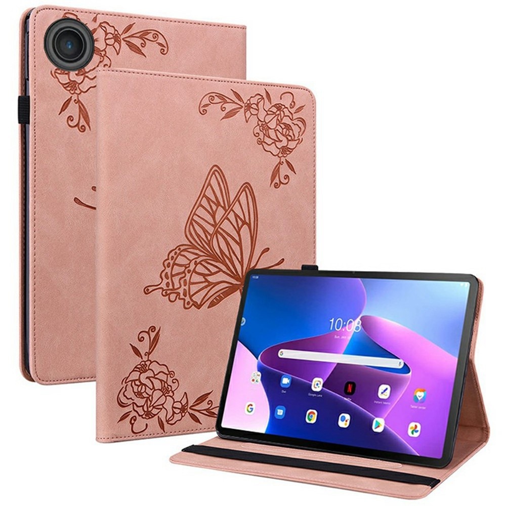 Läderfodral Fjärilar  Lenovo Tab Rosa