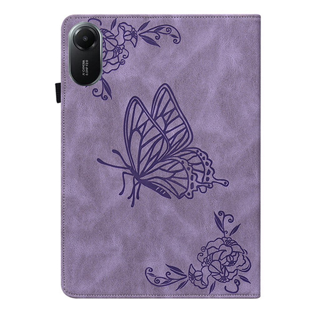 Läderfodral Fjärilar Xiaomi Redmi Pad 2 Lila