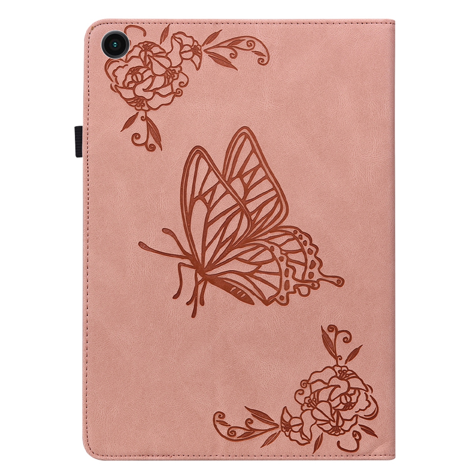 Läderfodral Fjärilar Samsung Galaxy Tab A11 Plus Rosa