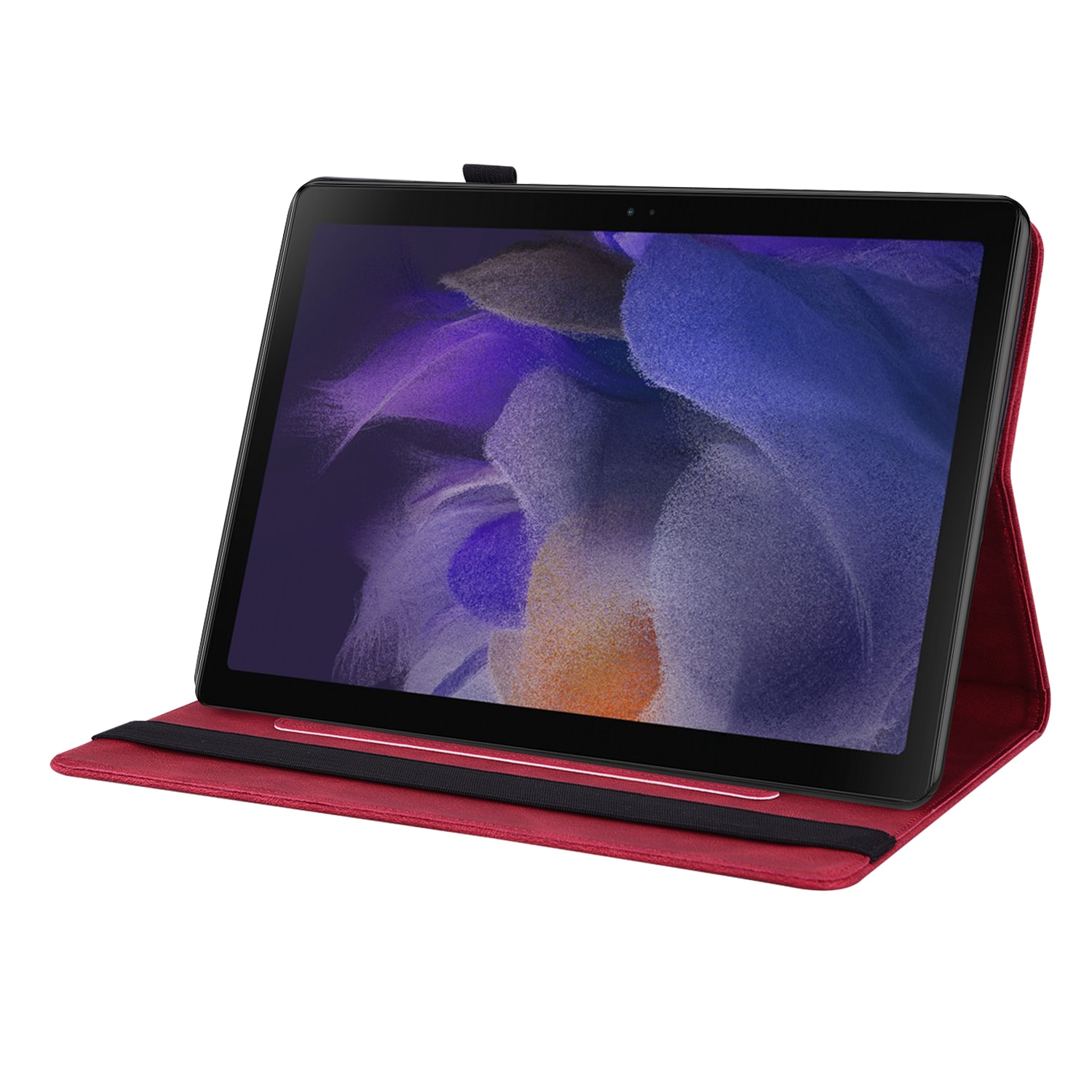 Läderfodral Fjärilar Samsung Galaxy Tab A11 Plus Röd