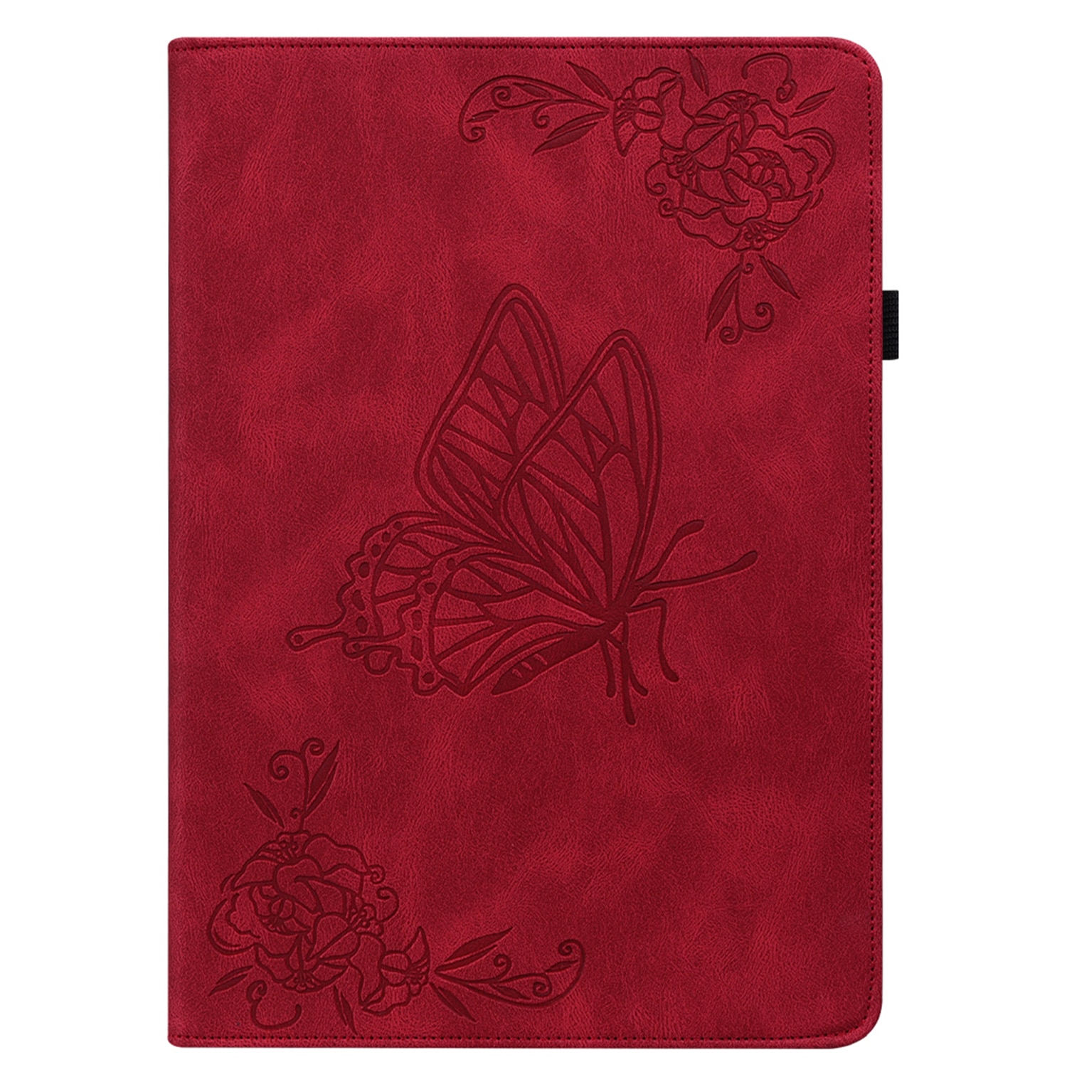 Läderfodral Fjärilar Samsung Galaxy Tab A11 Plus Röd