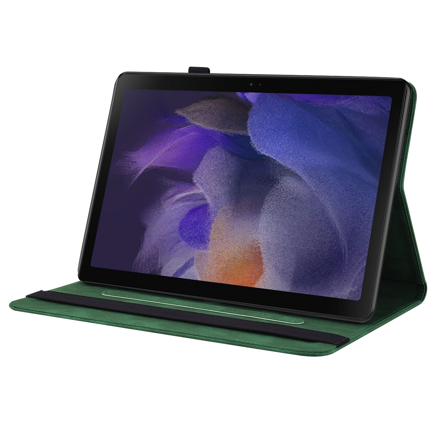 Läderfodral Fjärilar Samsung Galaxy Tab A11 Plus Grön