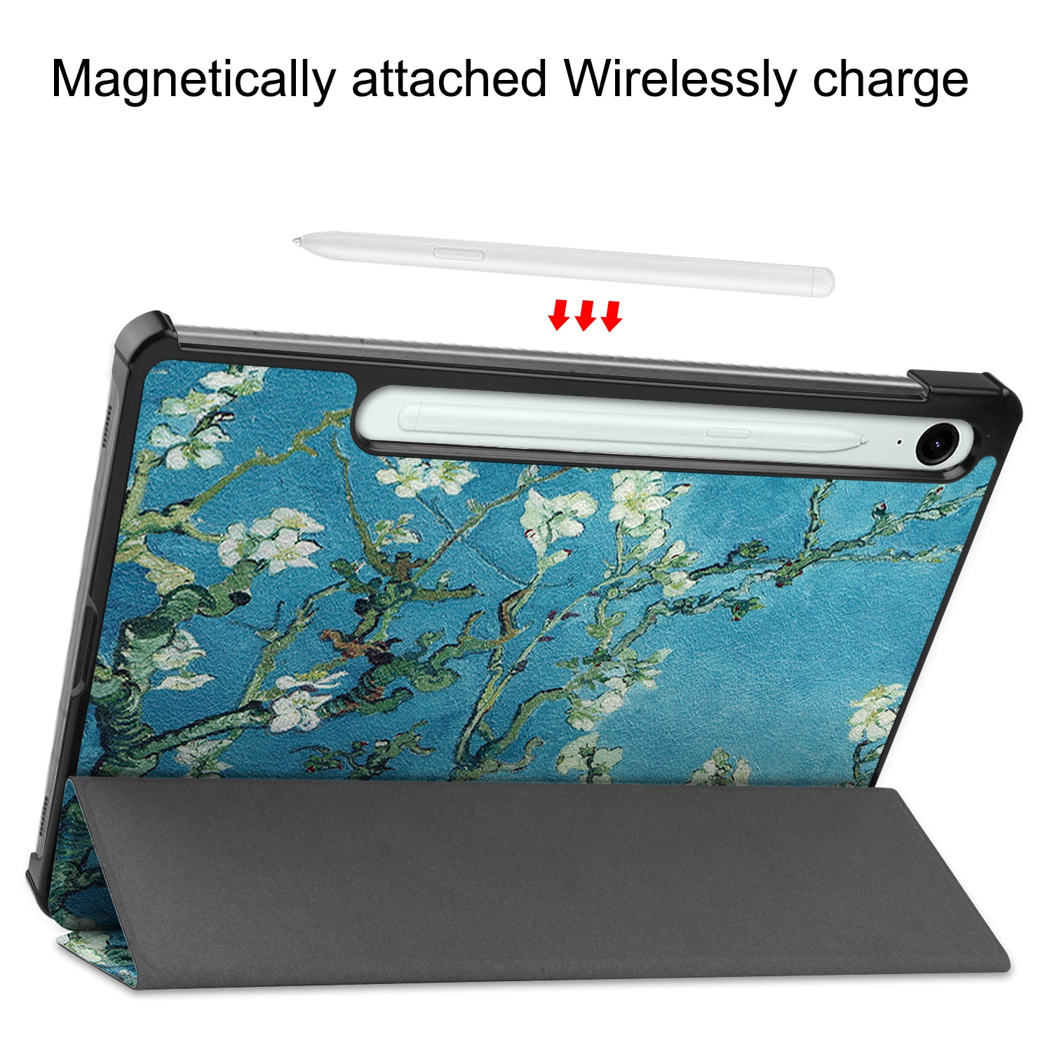 Fodral Tri-fold Samsung Galaxy S10 Lite - Körsbärsblommor