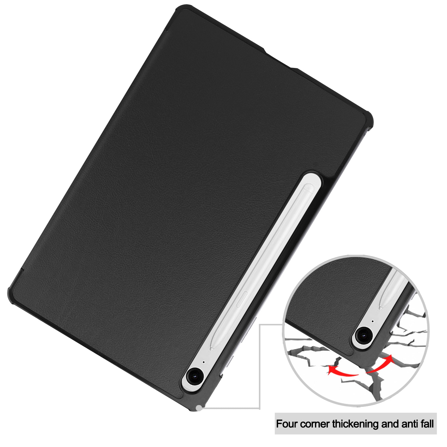 Fodral Tri-fold Samsung Galaxy Tab S10 Lite Svart