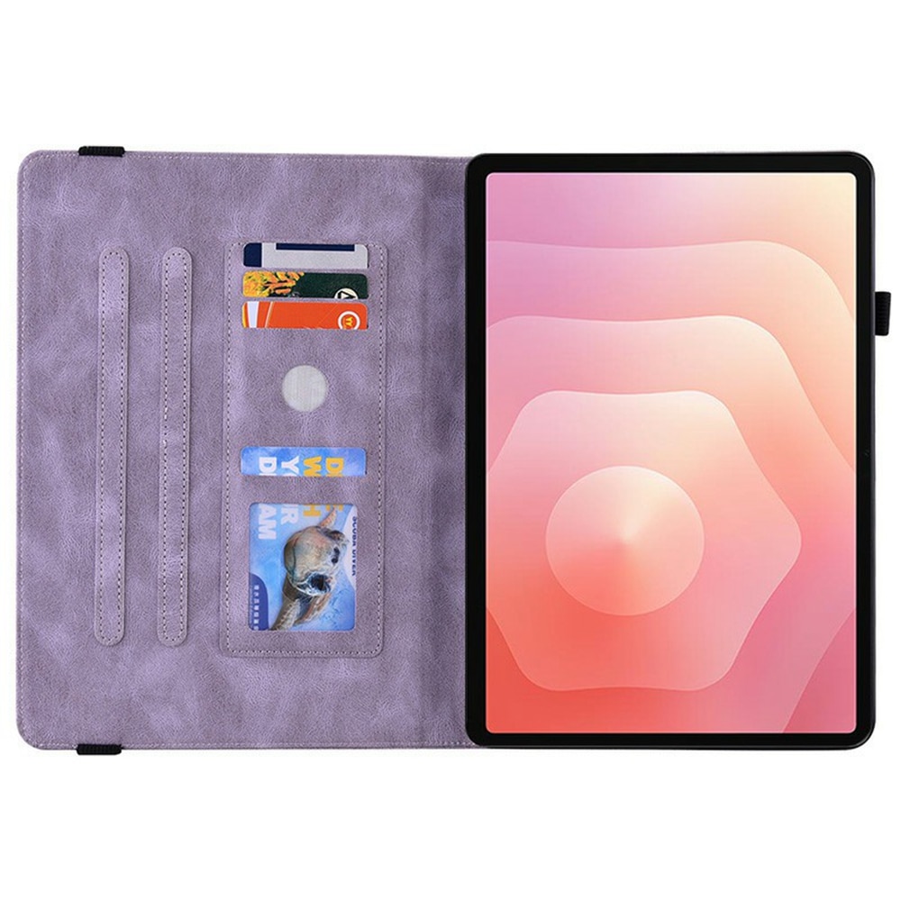 Läderfodral Fjärilar Samsung Galaxy Tab S11 Lila