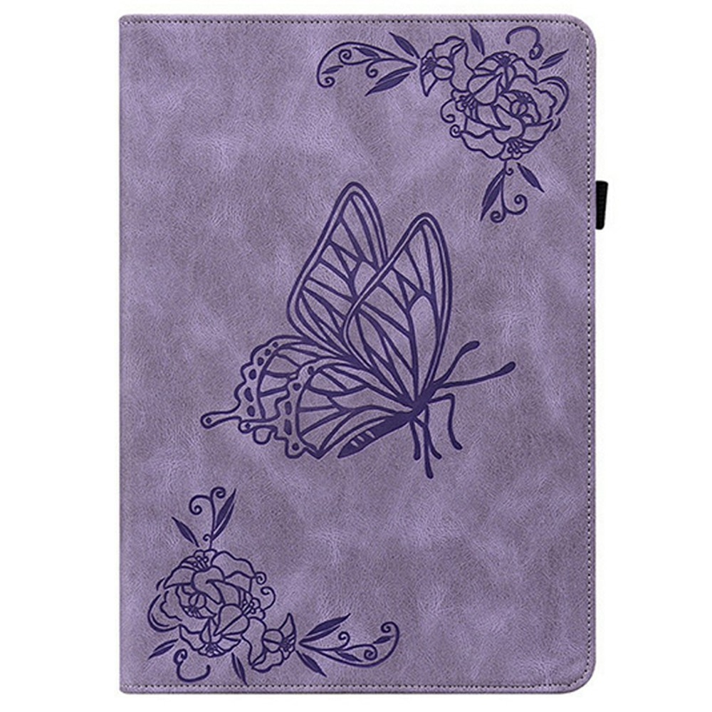 Läderfodral Fjärilar Samsung Galaxy Tab S11 Lila