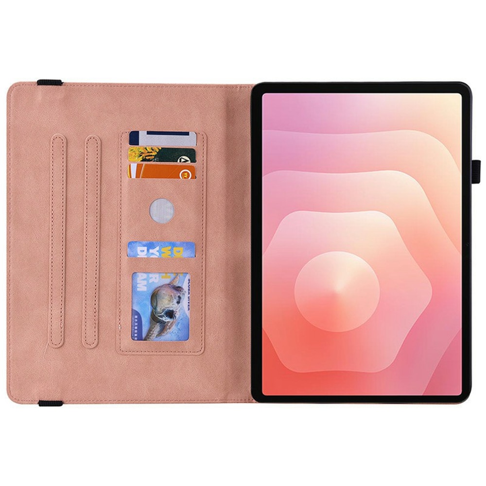 Läderfodral Fjärilar Samsung Galaxy Tab S11 Rosa