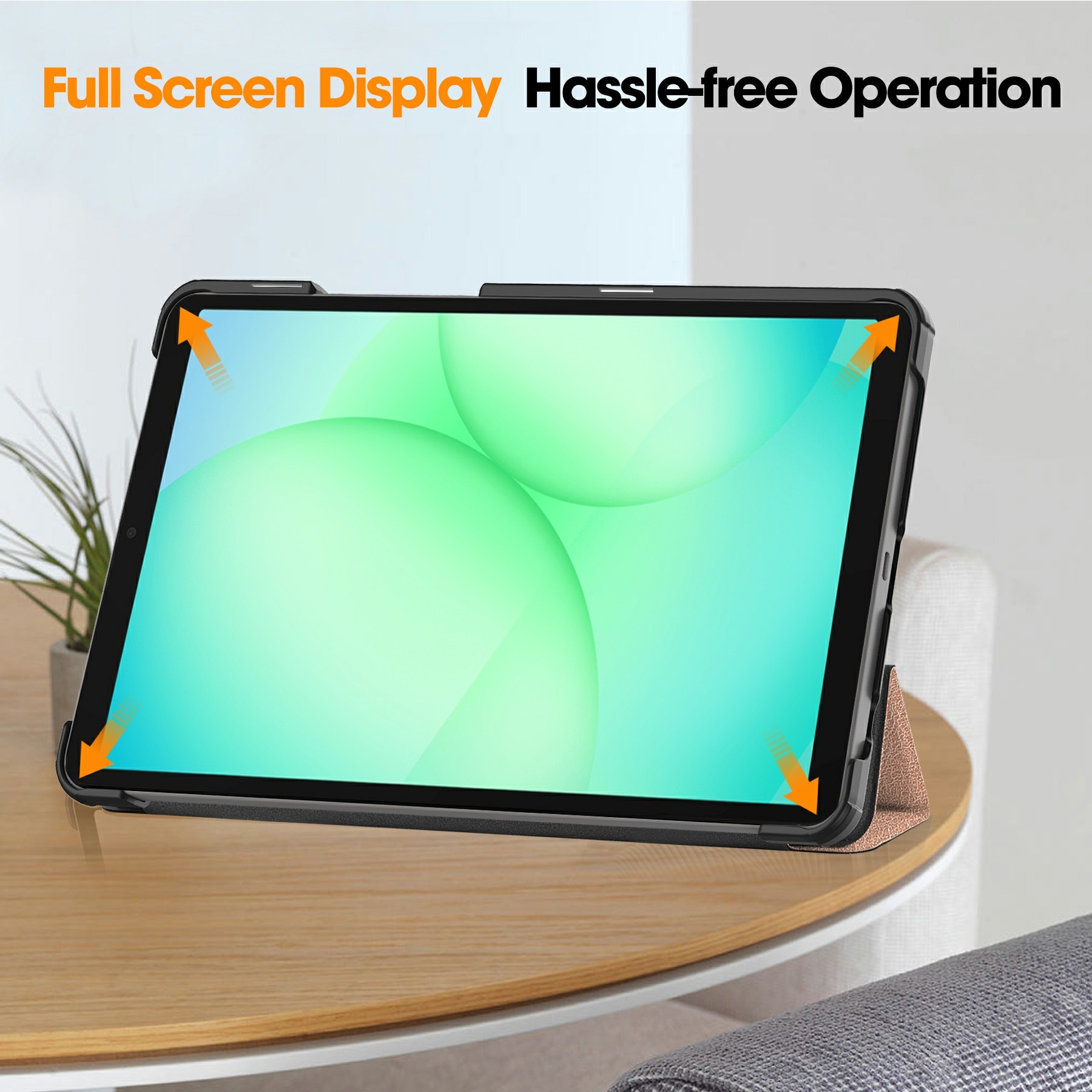 Fodral Tri-fold Samsung Galaxy Tab A11 Roséguld