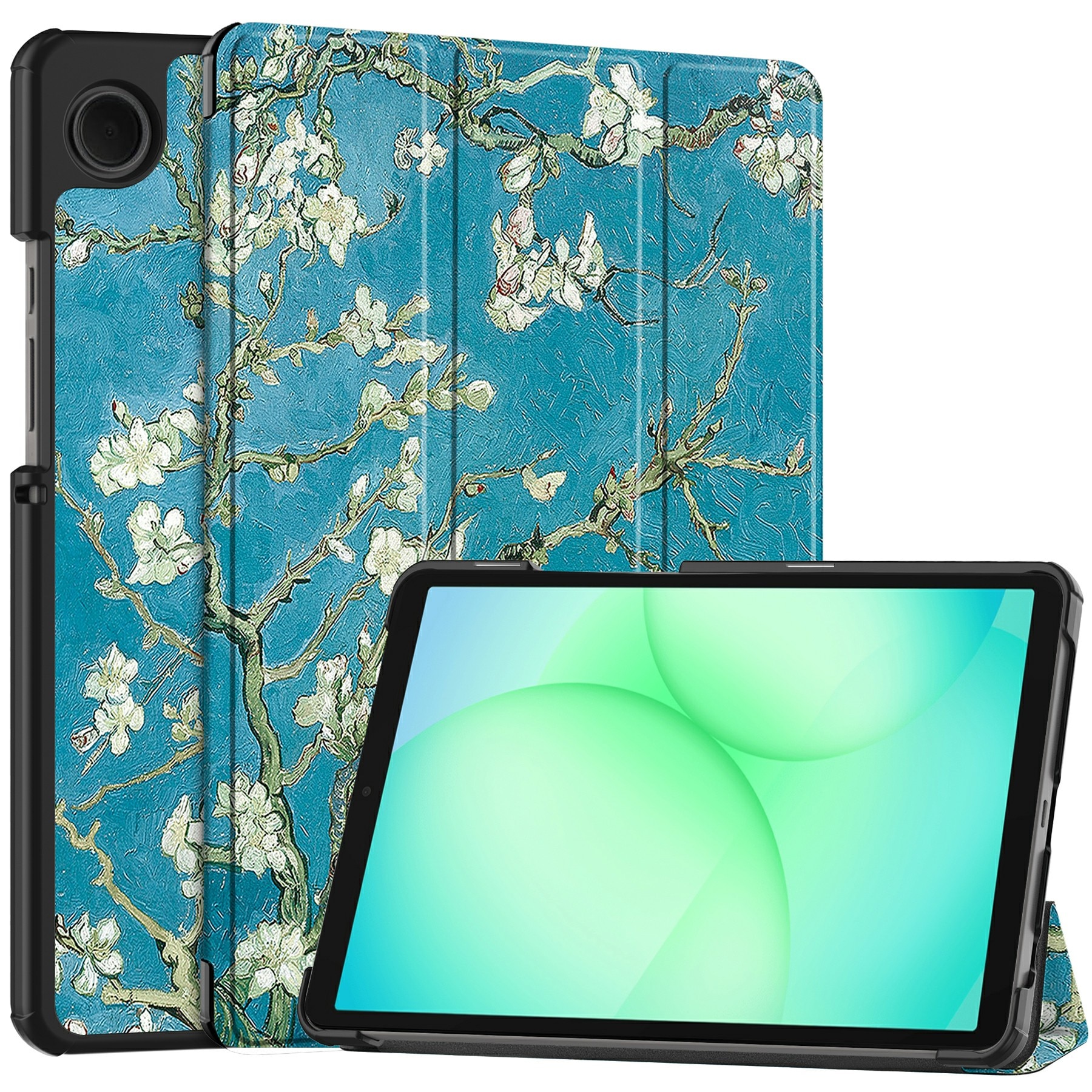 Fodral Tri-fold Samsung Galaxy Tab A11 - Körsbärsblommor