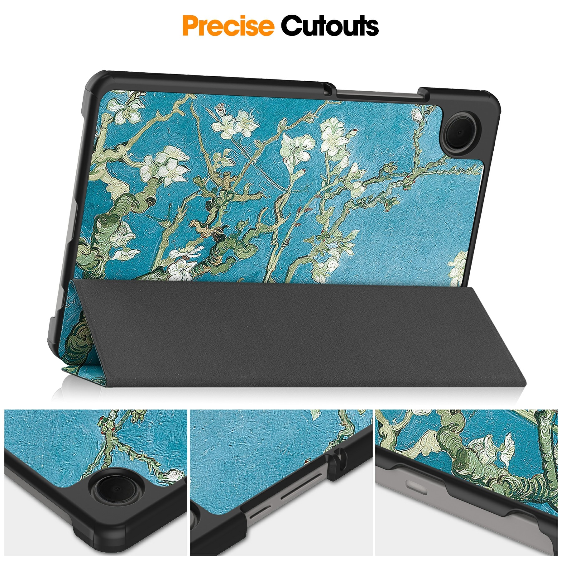 Fodral Tri-fold Samsung Galaxy Tab A11 - Körsbärsblommor