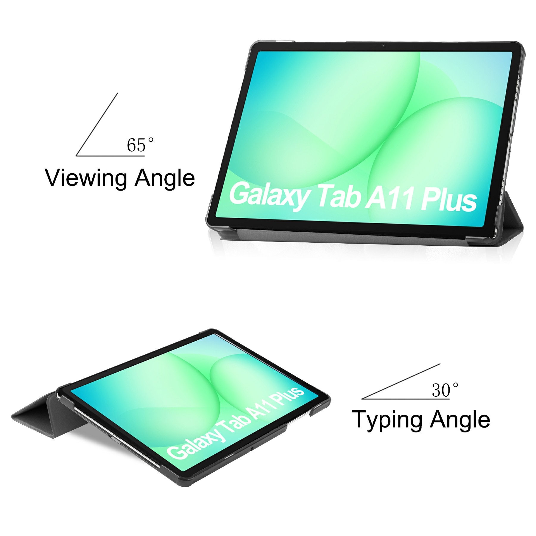 Fodral Tri-fold Samsung Galaxy Tab A11 Plus Svart