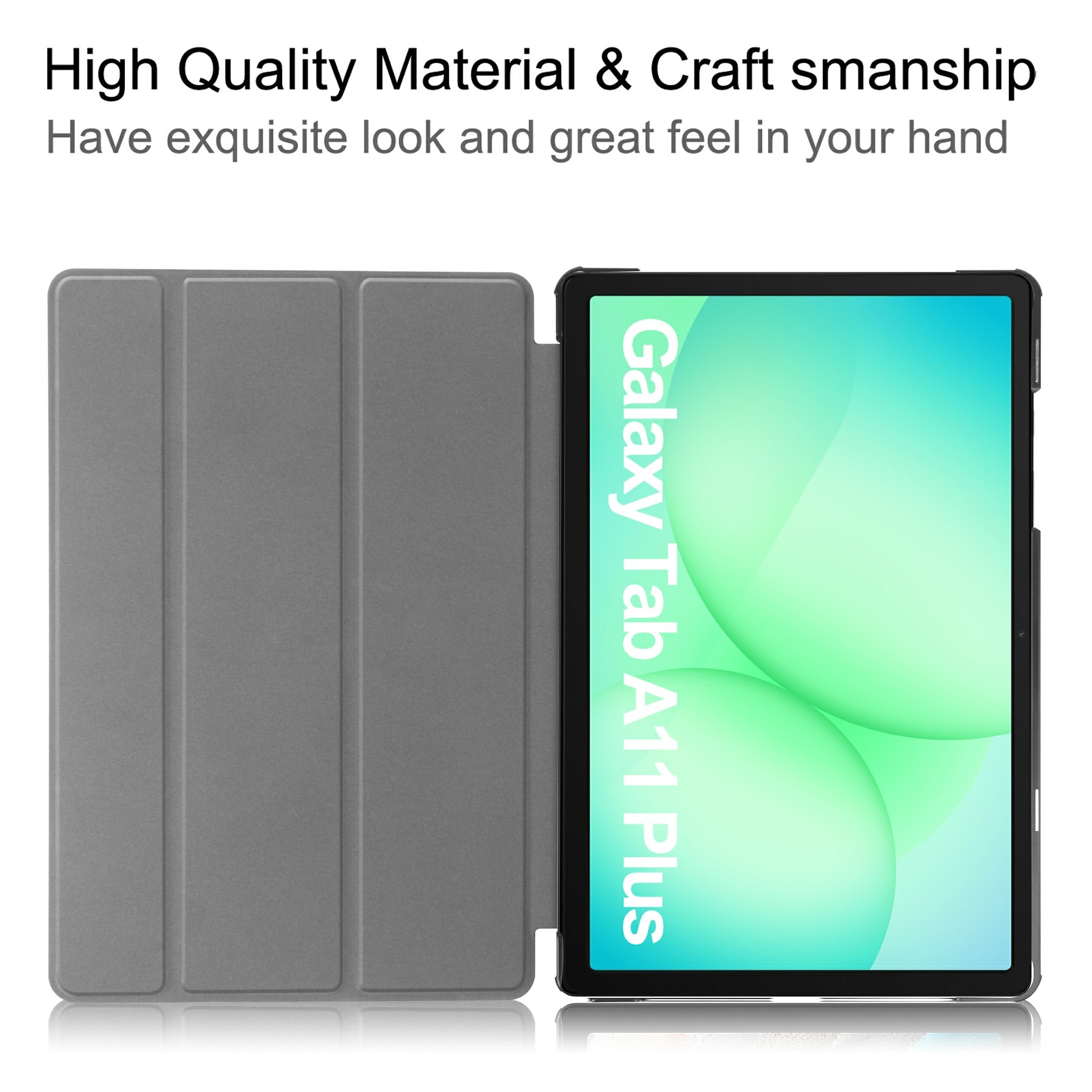 Fodral Tri-fold Samsung Galaxy Tab A11 Plus Grå