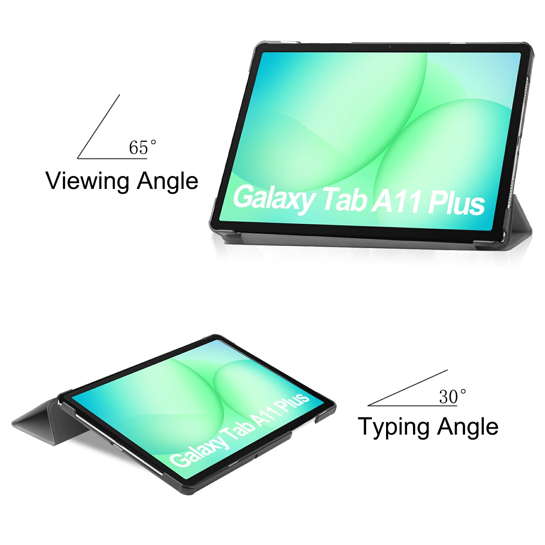 Fodral Tri-fold Samsung Galaxy Tab A11 Plus Grå