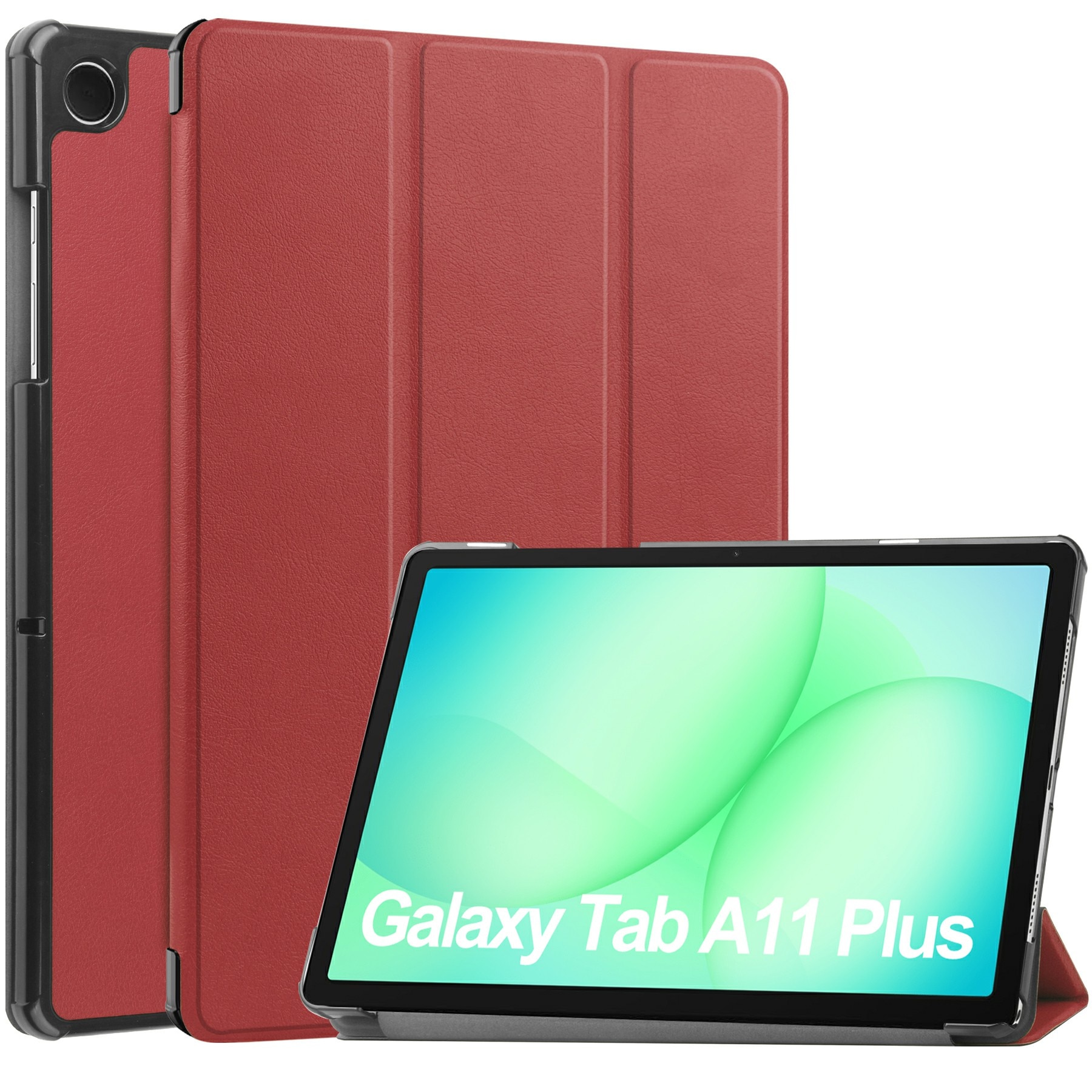 Fodral Tri-fold Samsung Galaxy Tab A11 Plus Röd