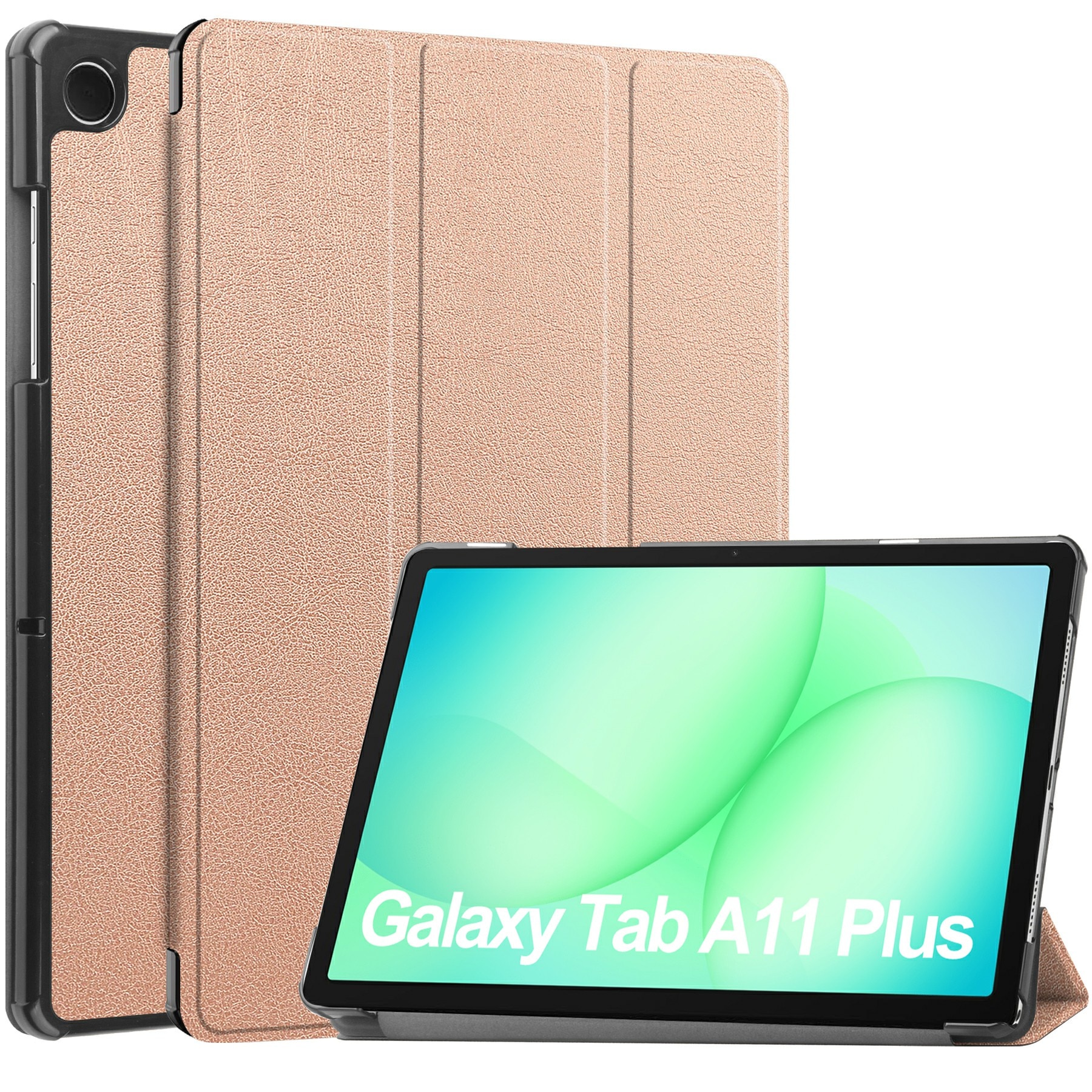 Fodral Tri-fold Samsung Galaxy Tab A11 Plus Roséguld