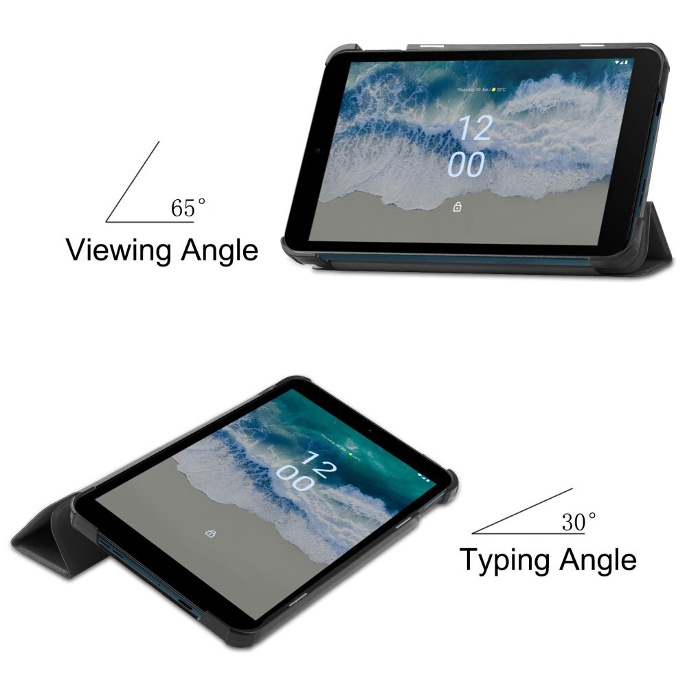 Fodral Tri-fold  Nokia T10 Svart