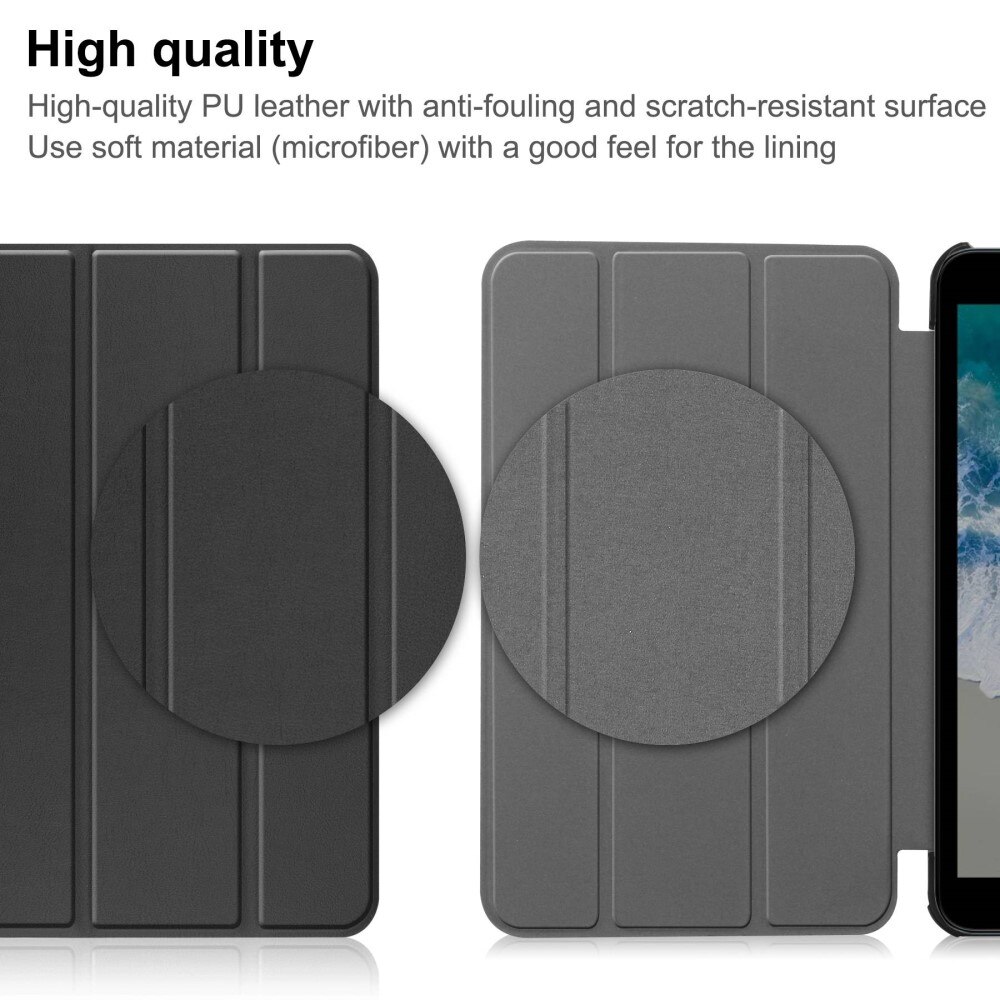 Fodral Tri-fold  Nokia T10 Svart