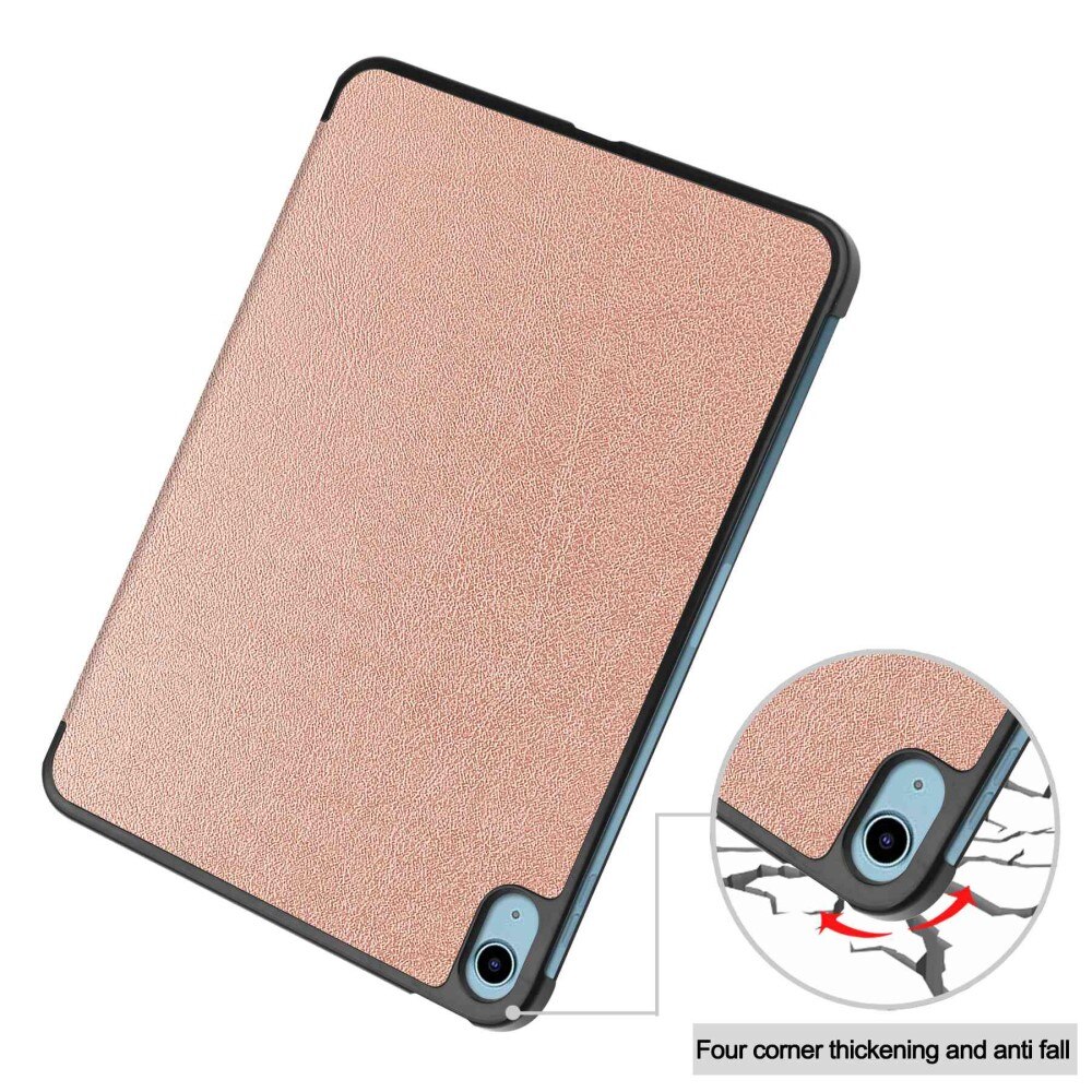 iPad 10.9 10th Gen (2022) Fodral Tri-fold roséguld