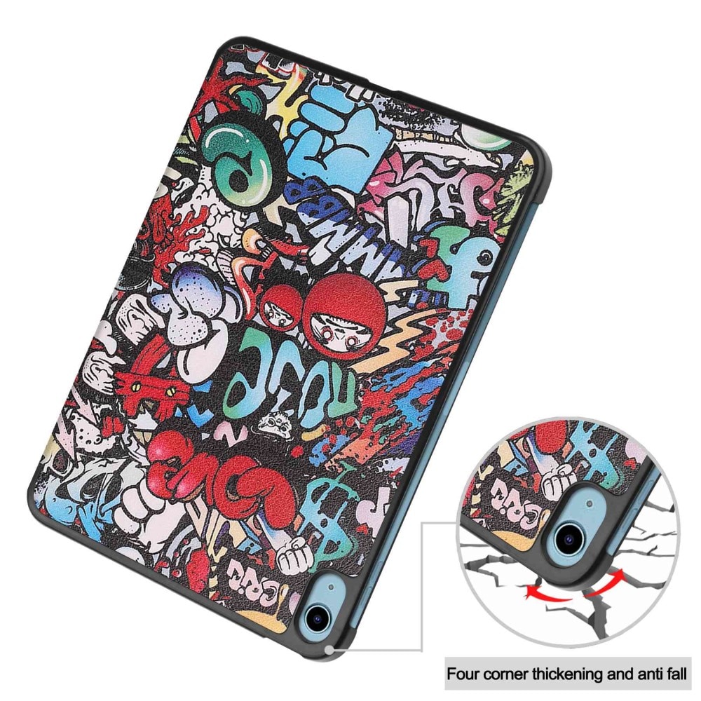 Fodral Tri-fold iPad 10.9 10th Gen (2022) - Graffiti