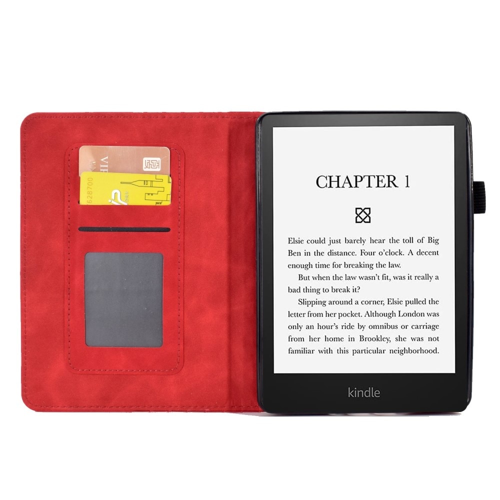 Fodral Kortfack Amazon Kindle Paperwhite 11 (2021) röd