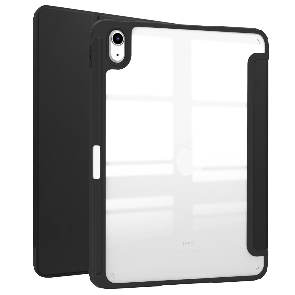 iPad 10.9 10th Gen (2022) Fodral Tri-fold med Pencil-hållare svart/transparent