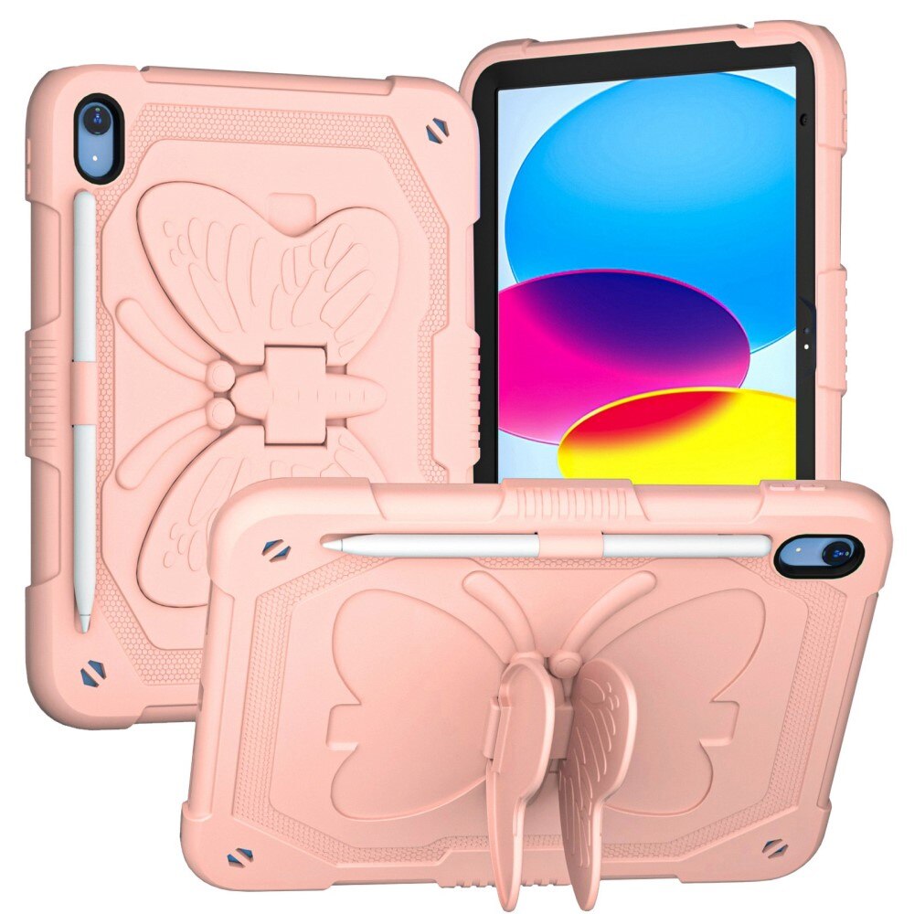 Hybridskal Fjäril med axelrem Apple iPad 11 11th Gen (2025) rosa