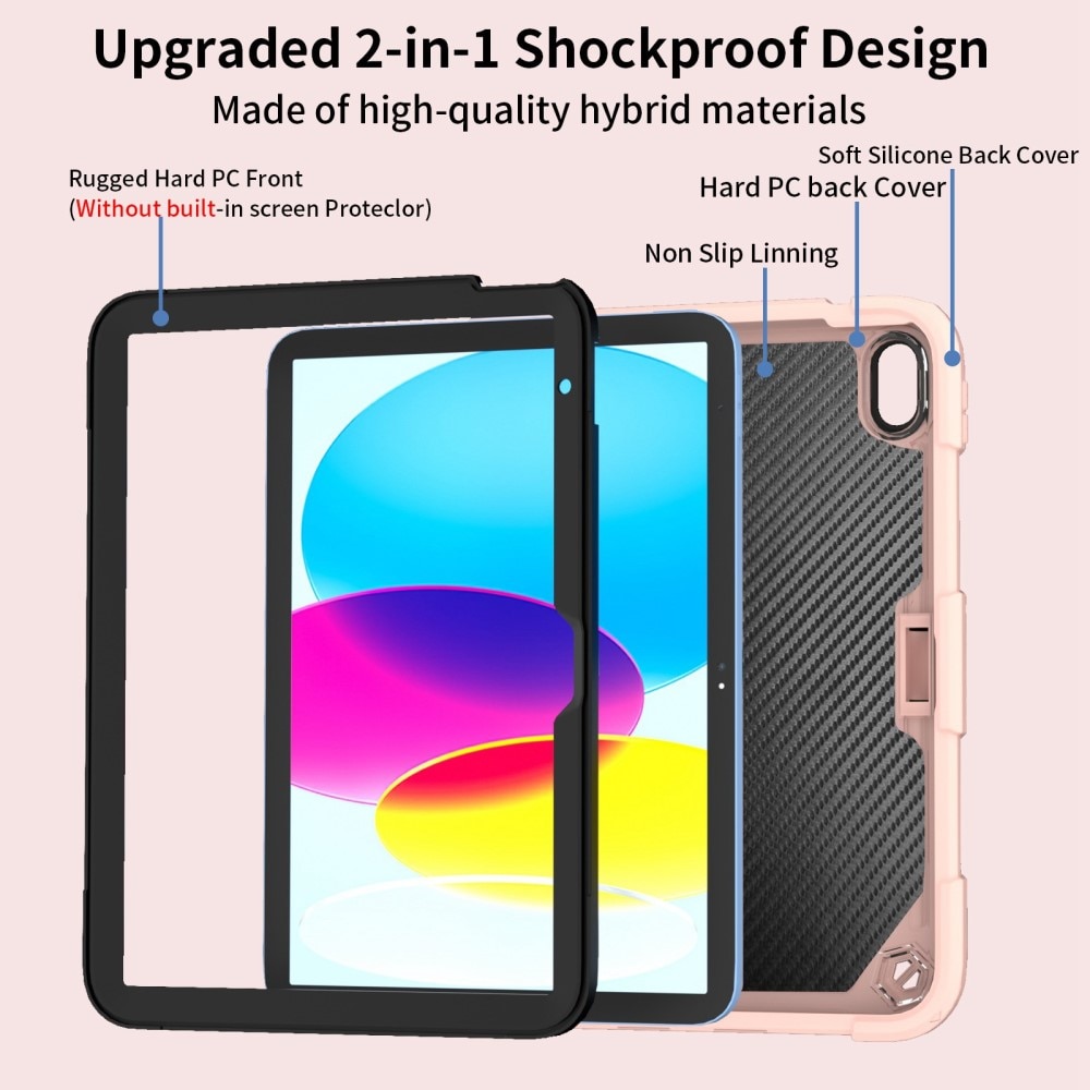 Hybridskal Fjäril med axelrem Apple iPad 11 11th Gen (2025) rosa