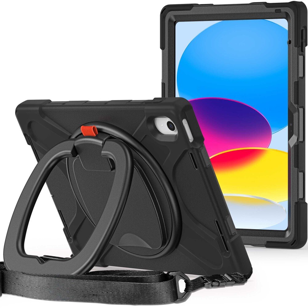 Kickstand Hybridskal med axelrem iPad 10.9 10th Gen (2022) svart