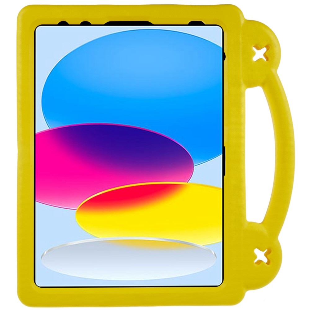 Barnskal med handtag och ställ iPad 10.9 10th Gen (2022) gul