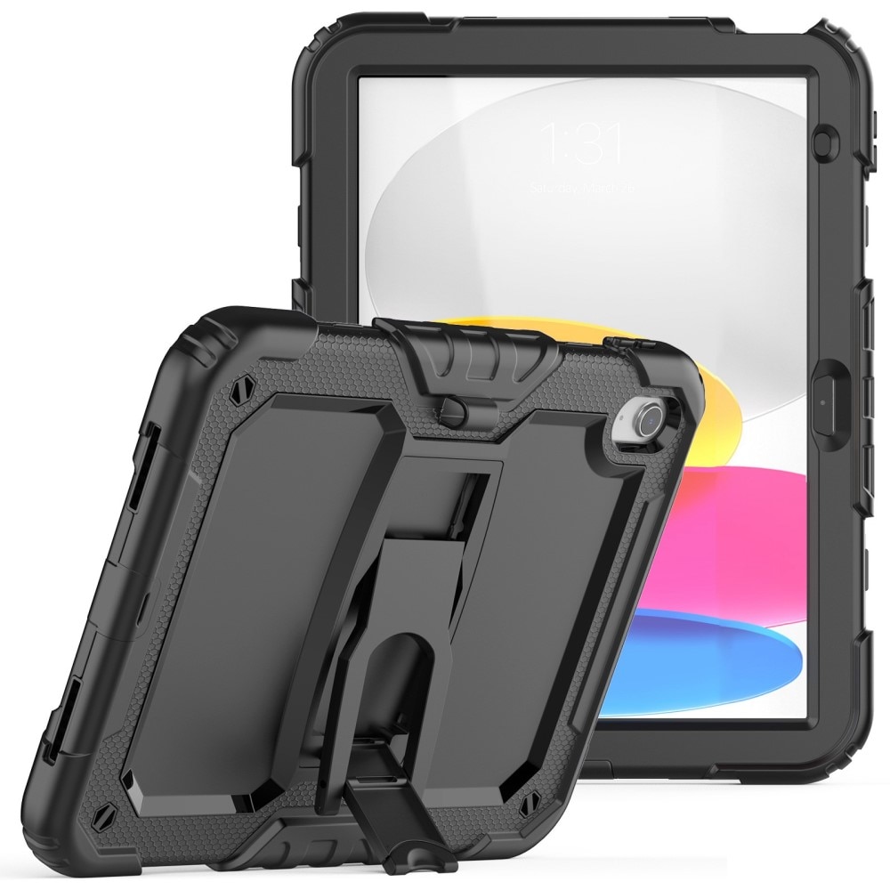 Full Protection Rugged Kickstand Case iPad 10.9 2022 (10th gen) svart