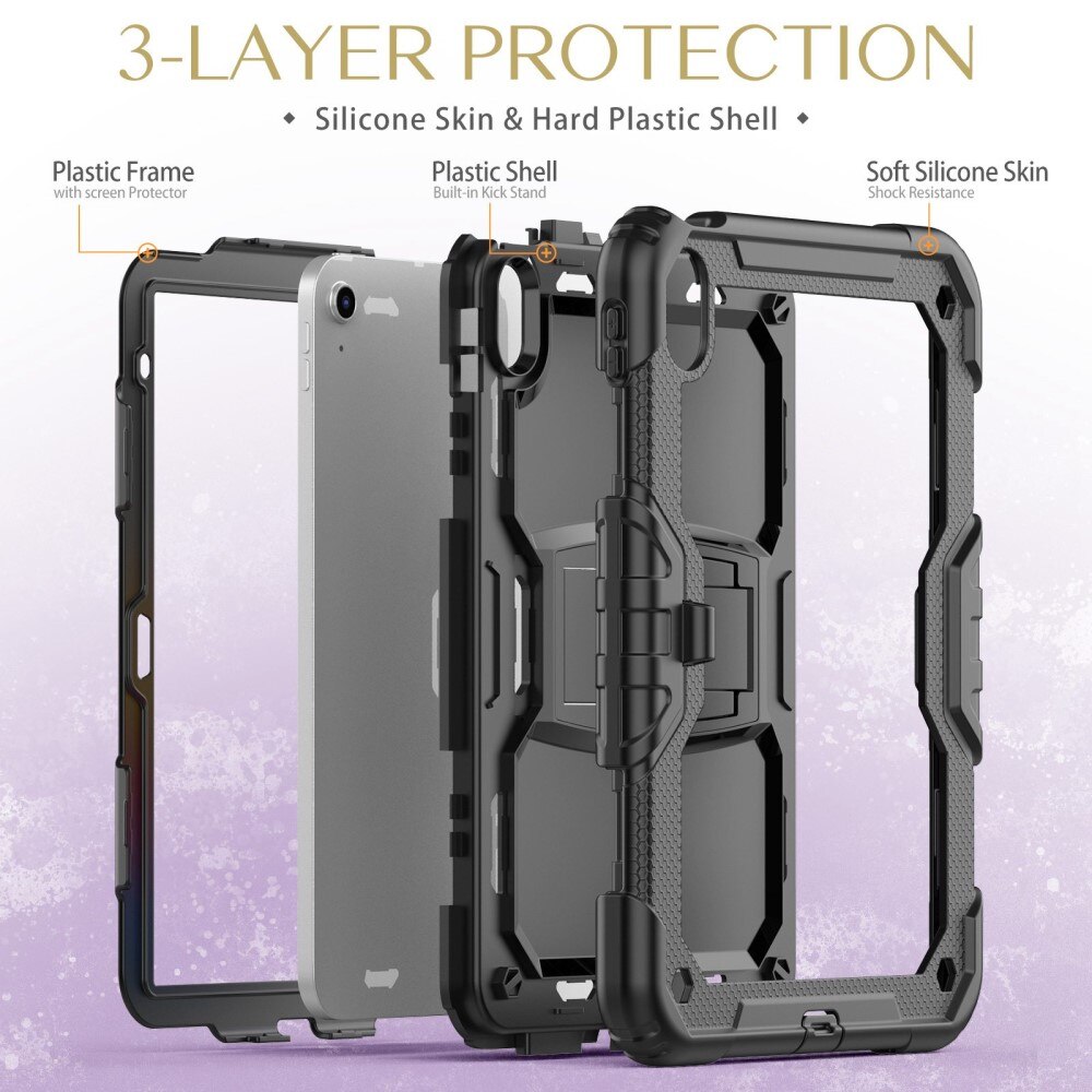 Full Cover Rugged Kickstand Case iPad 10.9 10th Gen (2022) svart