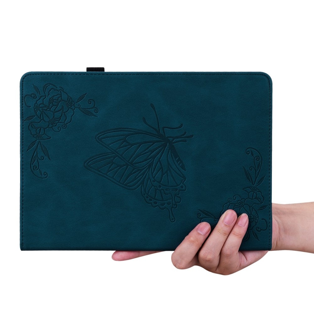 Läderfodral Fjärilar iPad 10.9 10th Gen (2022) blå
