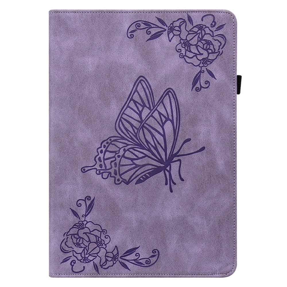 Läderfodral Fjärilar iPad 10.9 10th Gen (2022) lila