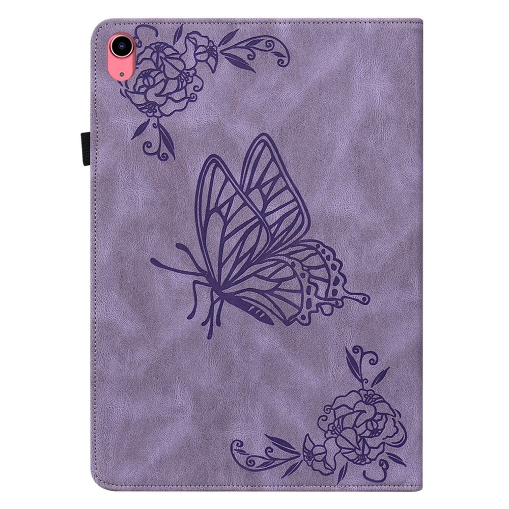 Läderfodral Fjärilar Apple iPad 10.9 10th Gen (2022) Lila