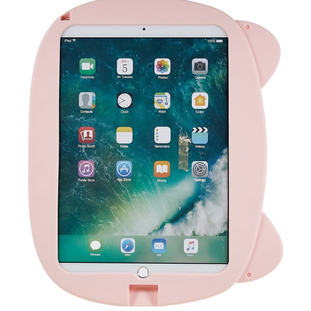 iPad 10.2 9th Gen (2021) Silikonskal för barn gris rosa