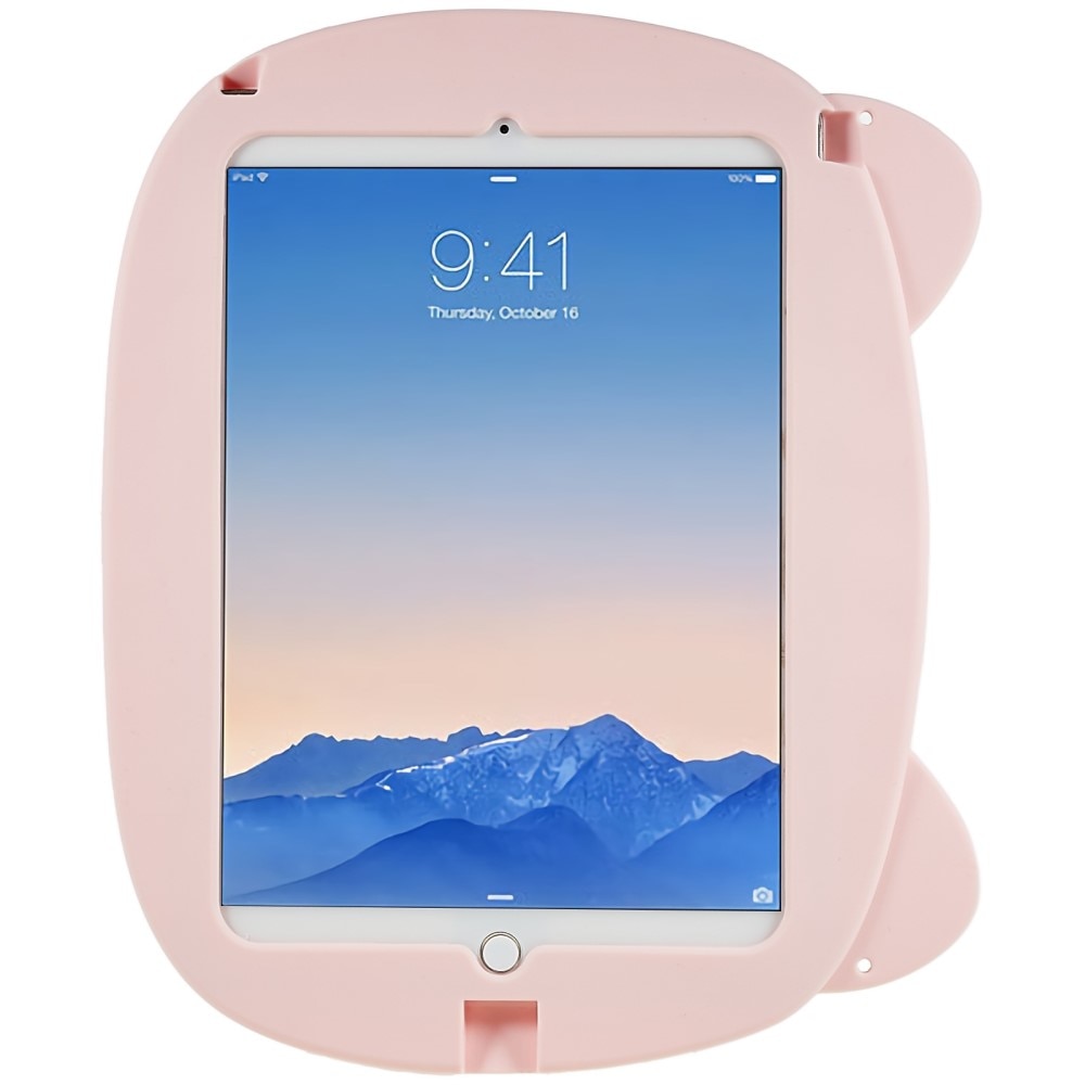 iPad 9.7 5th Gen (2017) Silikonskal för barn gris rosa