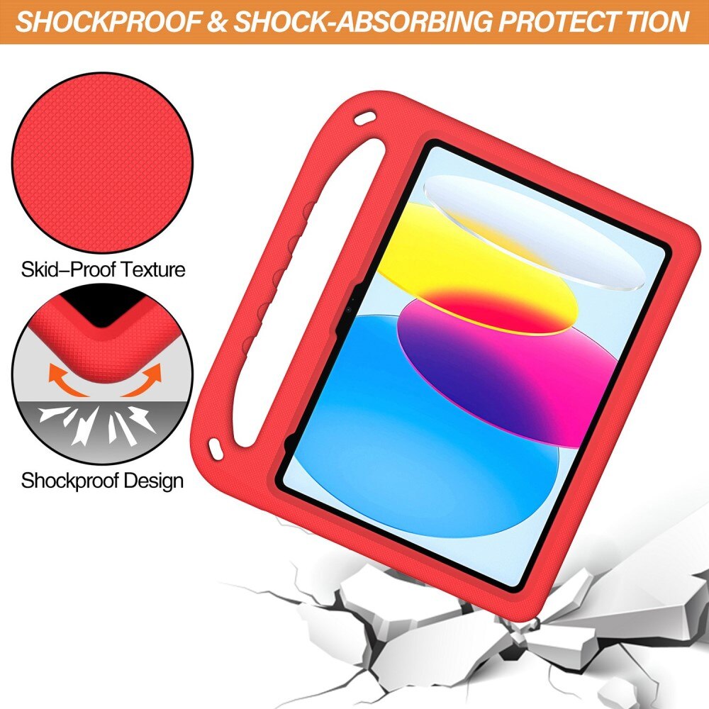 Skal EVA med Handtag Apple iPad 10.9 10th Gen (2022) Röd