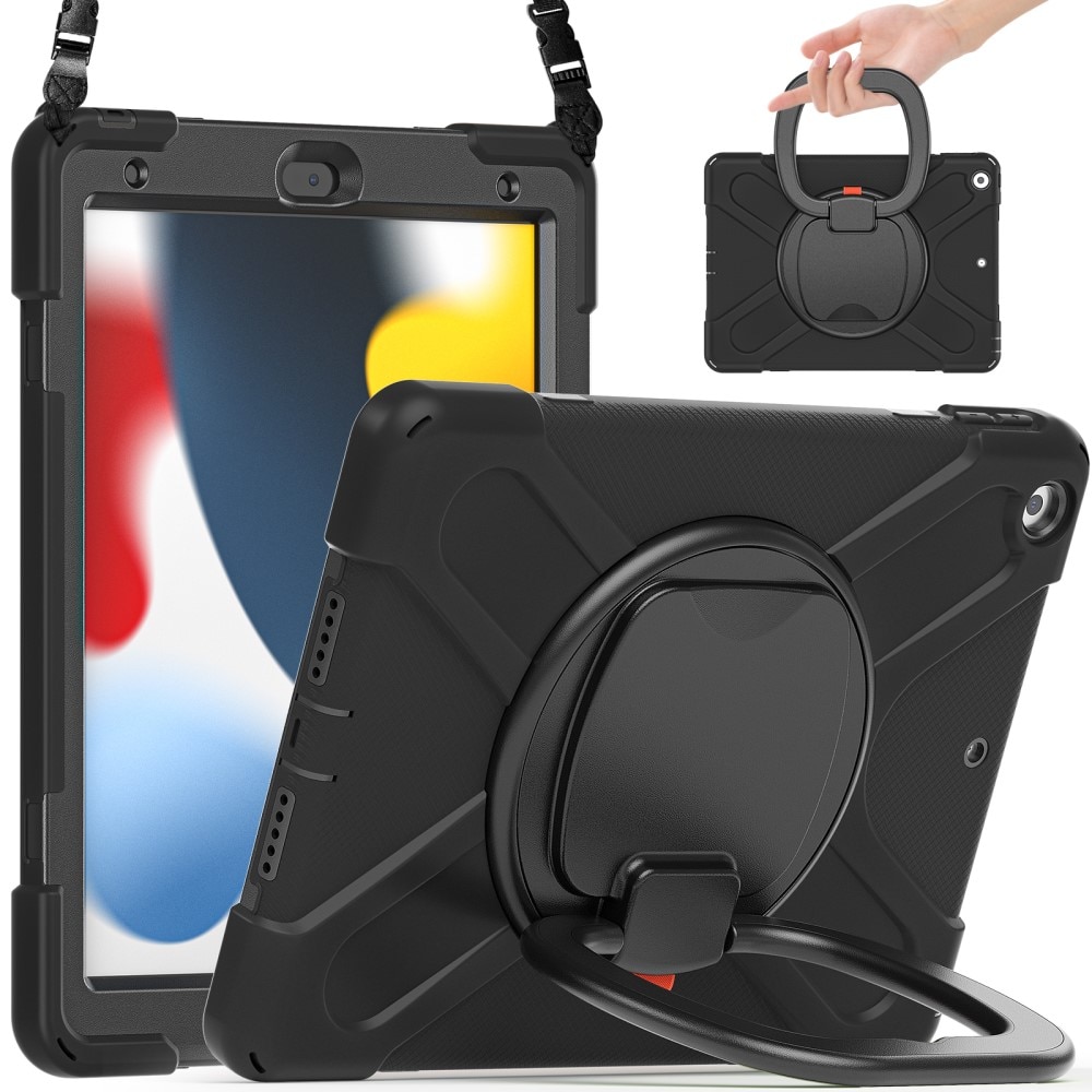 Kickstand Hybridskal med axelrem iPad 10.2 7th Gen (2019) svart