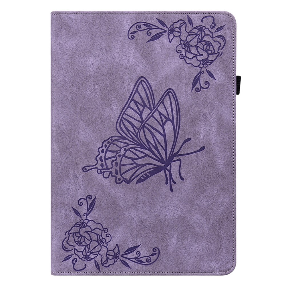 Läderfodral Fjärilar Xiaomi Pad 6 Pro lila