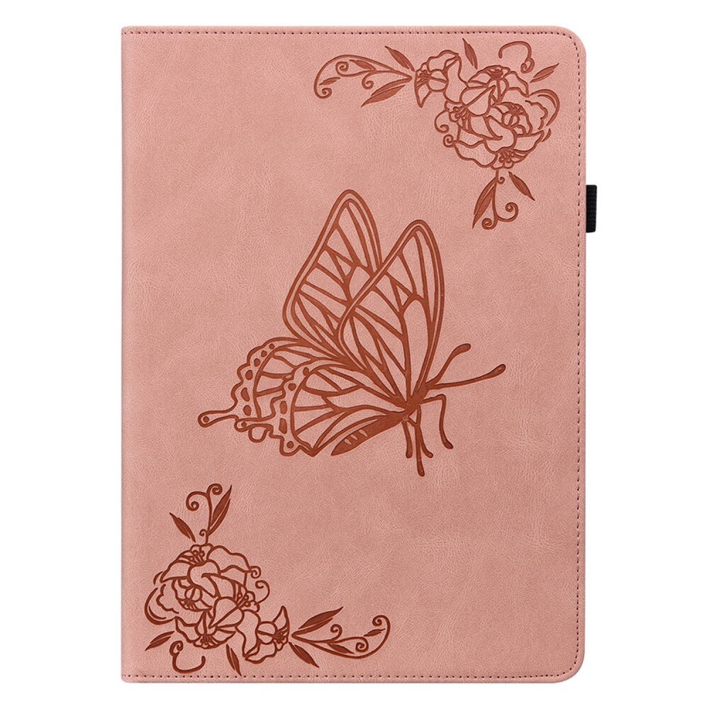 Läderfodral Fjärilar Xiaomi Pad 6 Rosa