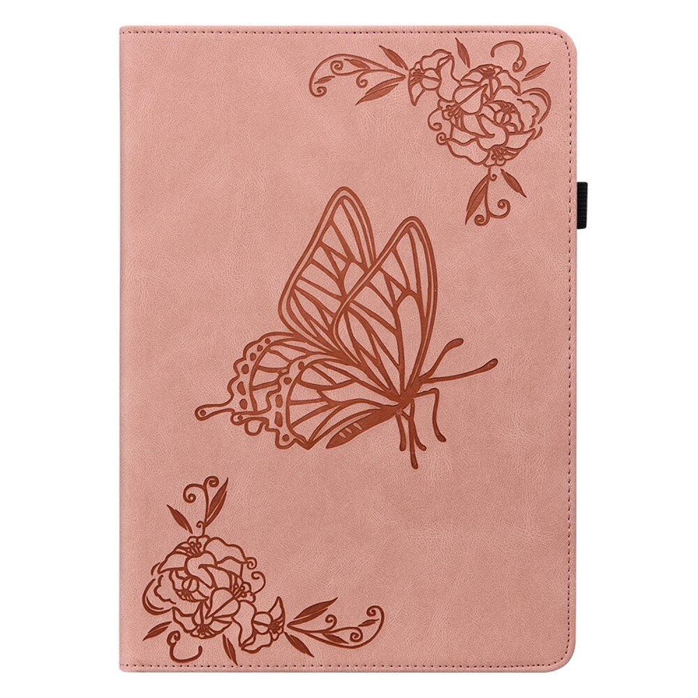 Läderfodral Fjärilar Xiaomi Pad 6 rosa