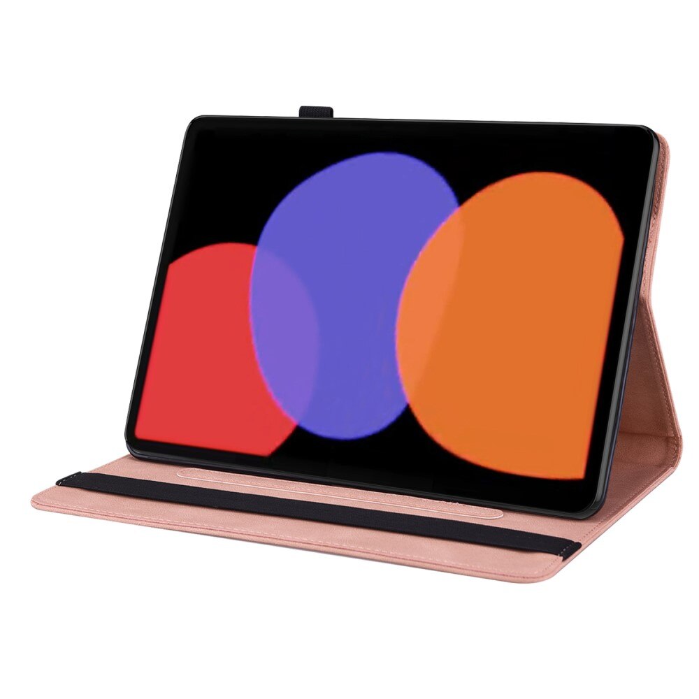 Läderfodral Fjärilar Xiaomi Pad 6 Rosa