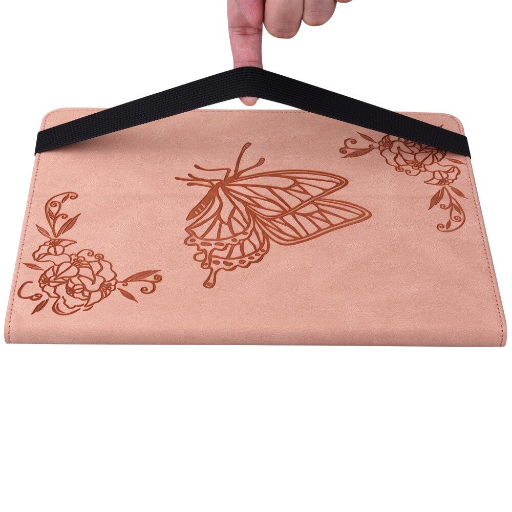 Läderfodral Fjärilar Xiaomi Pad 6 Rosa
