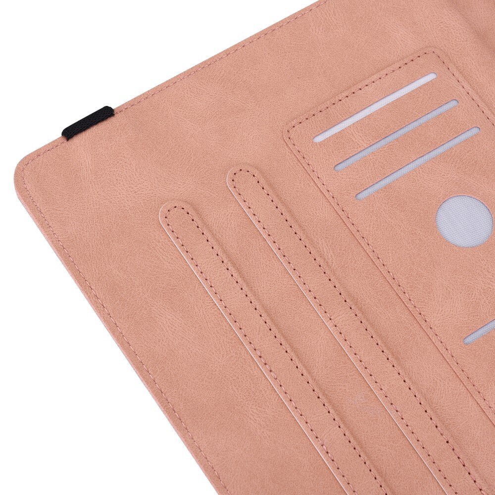 Läderfodral Fjärilar Xiaomi Pad 6 Rosa