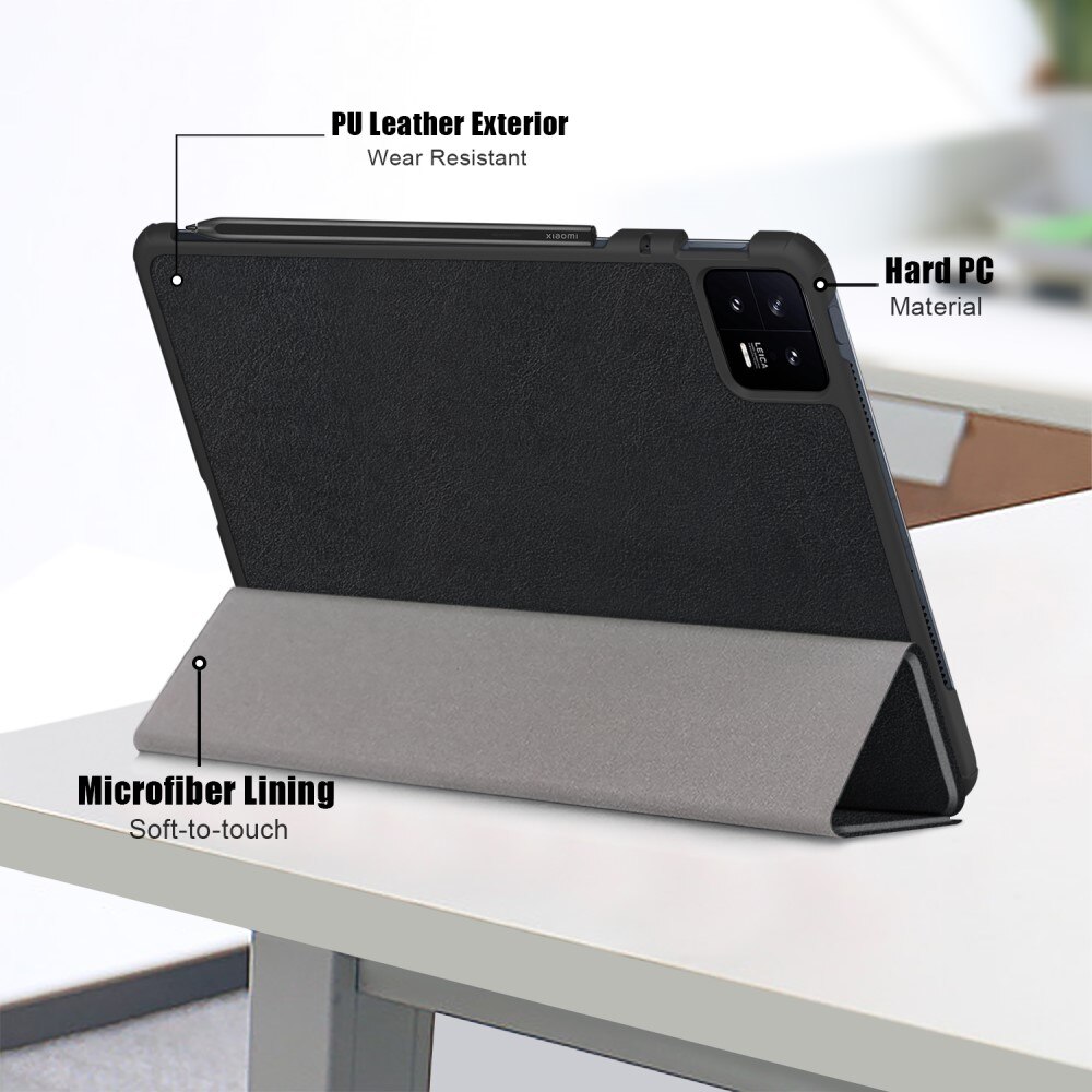 Xiaomi Pad 6 Fodral Tri-fold svart