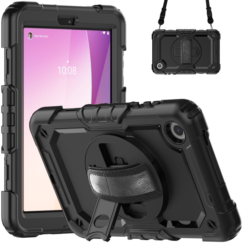Stöttåligt Full Protection Hybridskal med axelrem Lenovo Tab M8 (4th Gen) svart